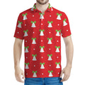 Cute Christmas Bell Pattern Print Men's Polo Shirt