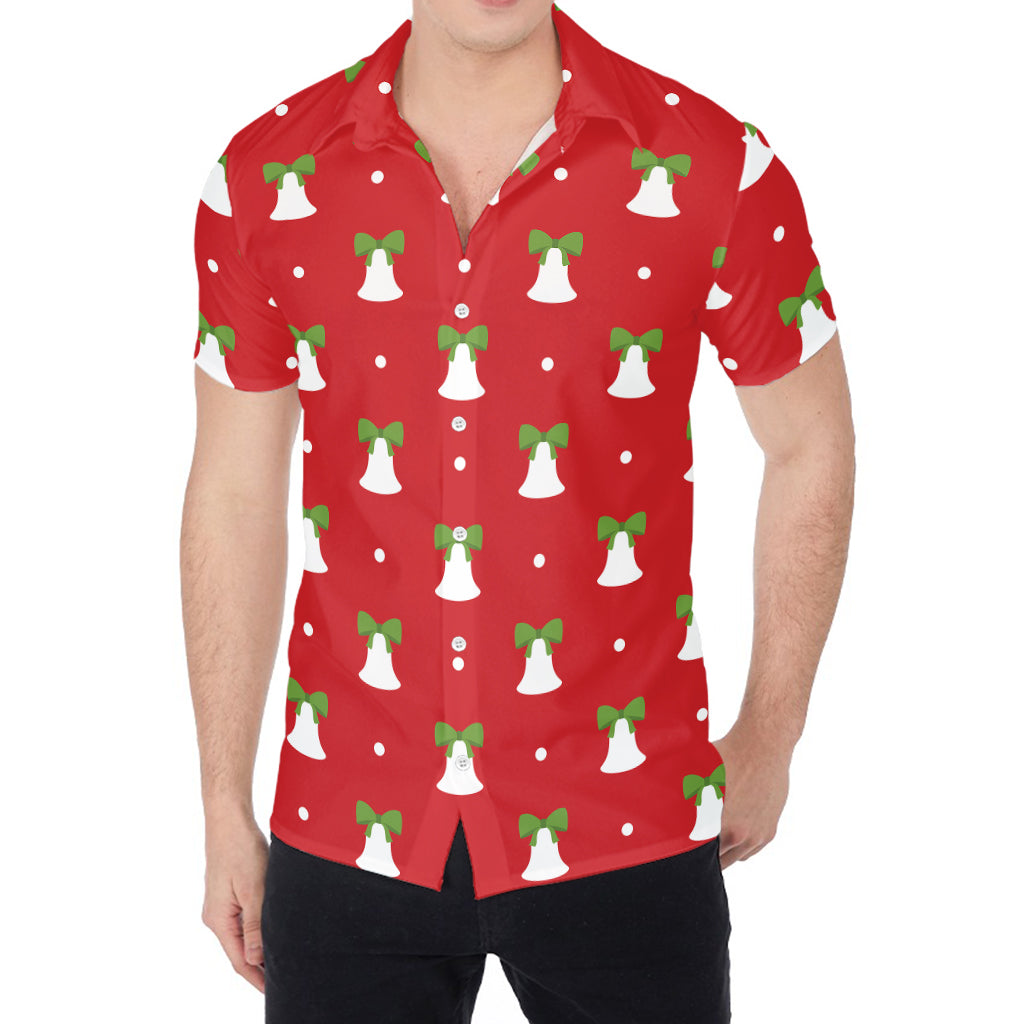 Cute Christmas Bell Pattern Print Men's Shirt
