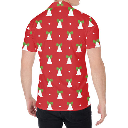 Cute Christmas Bell Pattern Print Men's Shirt