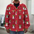 Cute Christmas Bell Pattern Print Men's Shirt Jacket