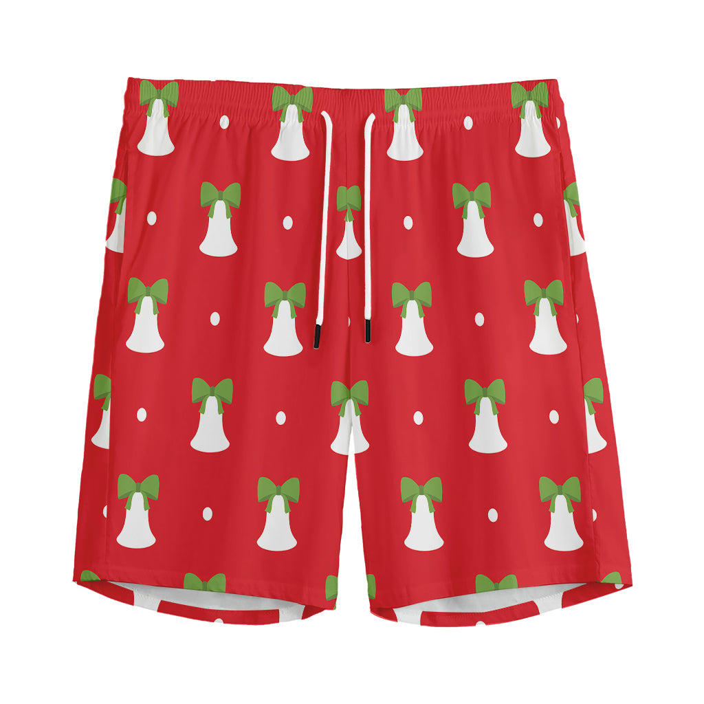Cute Christmas Bell Pattern Print Men's Sports Shorts