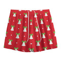 Cute Christmas Bell Pattern Print Mesh Shorts