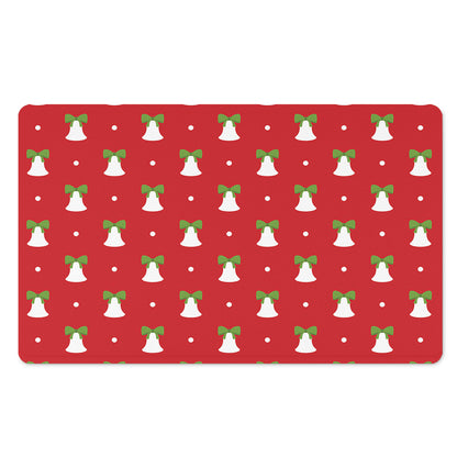 Cute Christmas Bell Pattern Print Polyester Doormat