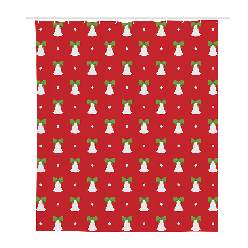 Cute Christmas Bell Pattern Print Polyester Shower Curtain