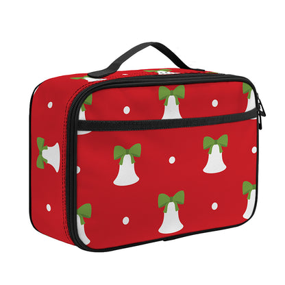 Cute Christmas Bell Pattern Print Portable Lunch Bag