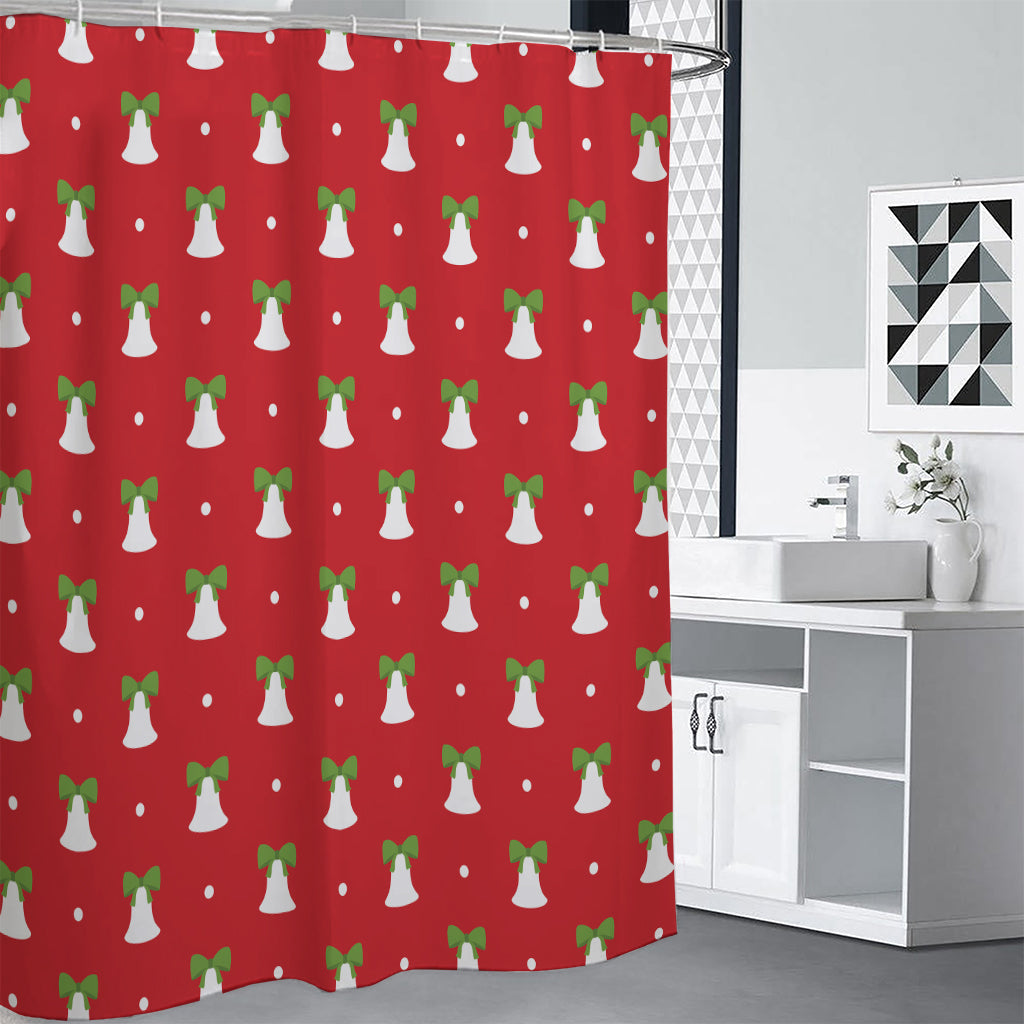 Cute Christmas Bell Pattern Print Premium Shower Curtain