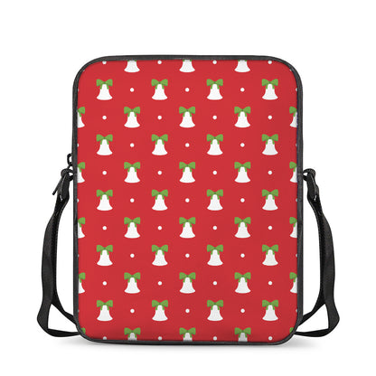 Cute Christmas Bell Pattern Print Rectangular Crossbody Bag