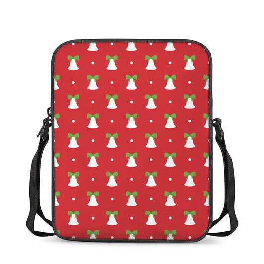 Cute Christmas Bell Pattern Print Rectangular Crossbody Bag
