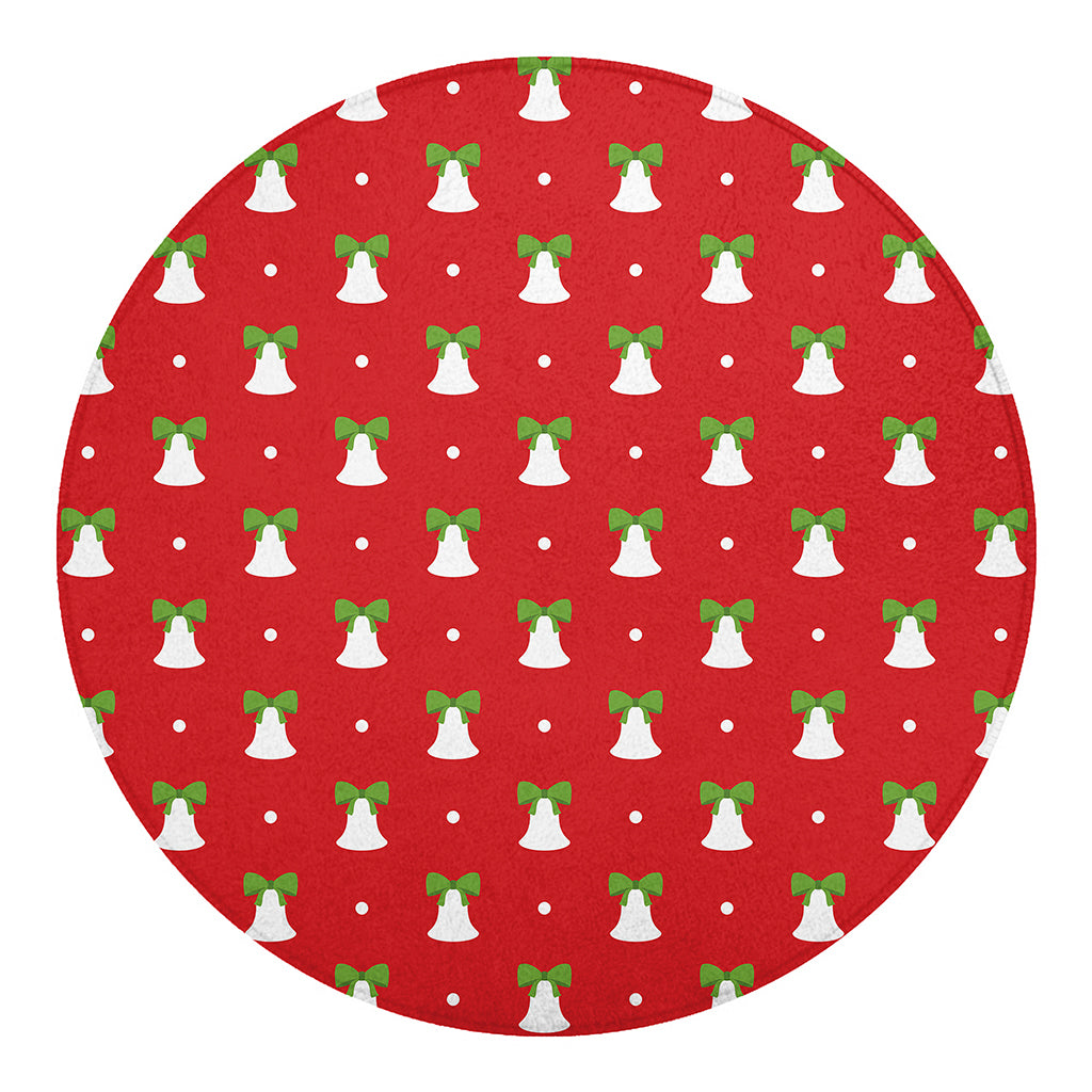 Cute Christmas Bell Pattern Print Round Blanket
