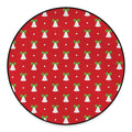 Cute Christmas Bell Pattern Print Round Floor Mat