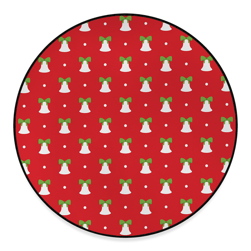 Cute Christmas Bell Pattern Print Round Floor Mat