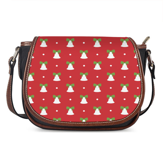 Cute Christmas Bell Pattern Print Saddle Bag