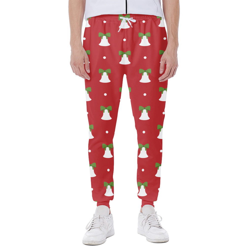 Cute Christmas Bell Pattern Print Scuba Joggers