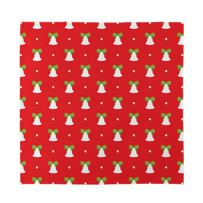 Cute Christmas Bell Pattern Print Silk Bandana