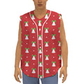 Cute Christmas Bell Pattern Print Sleeveless Baseball Jersey