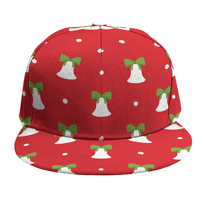 Cute Christmas Bell Pattern Print Snapback Cap