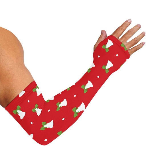 Cute Christmas Bell Pattern Print Sun Protection Arm Sleeves