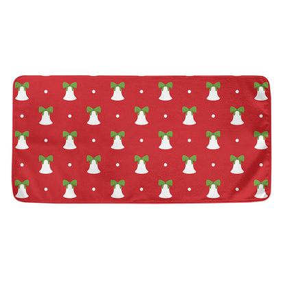 Cute Christmas Bell Pattern Print Towel