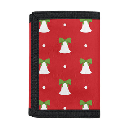 Cute Christmas Bell Pattern Print Trifold Wallet