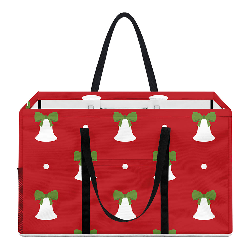 Cute Christmas Bell Pattern Print Utility Tote Bag