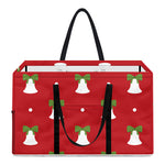 Cute Christmas Bell Pattern Print Utility Tote Bag