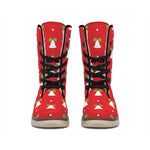 Cute Christmas Bell Pattern Print Winter Boots