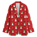 Cute Christmas Bell Pattern Print Women's Cotton Blazer