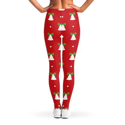Cute Christmas Bell Pattern Print Women's Leggings