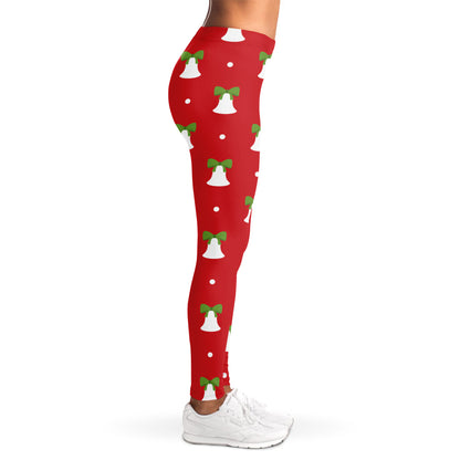 Cute Christmas Bell Pattern Print Women's Leggings