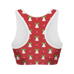 Cute Christmas Bell Pattern Print Women's Sports Bra