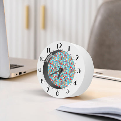 Cute Christmas Elements Pattern Print Alarm Clock