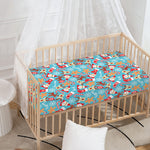 Cute Christmas Elements Pattern Print Baby Crib Sheet