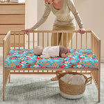 Cute Christmas Elements Pattern Print Baby Crib Sheet