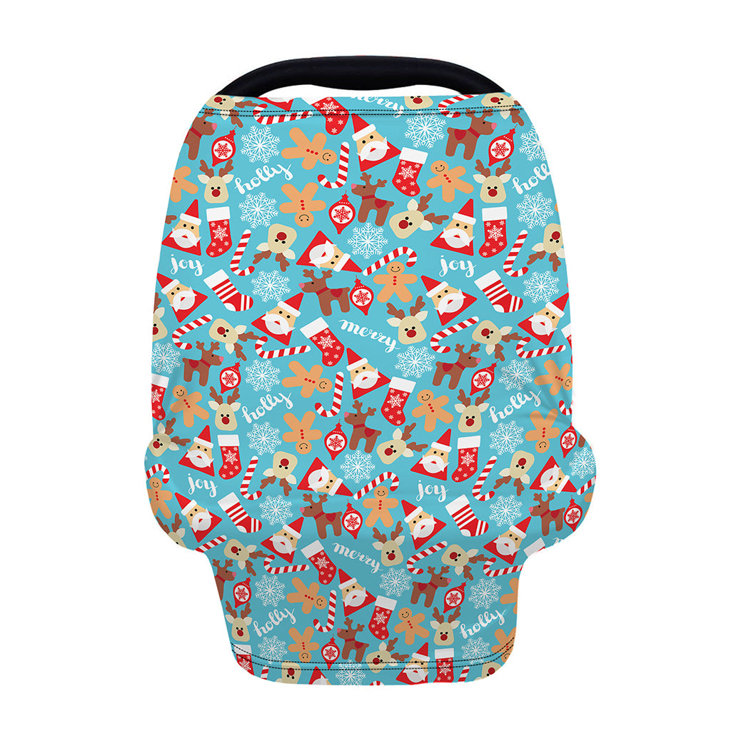Cute Christmas Elements Pattern Print Baby Seat Cover