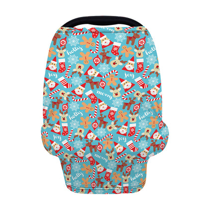 Cute Christmas Elements Pattern Print Baby Seat Cover