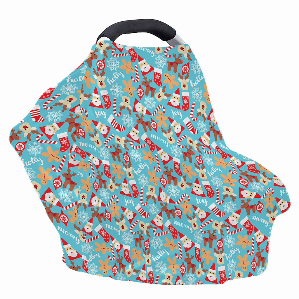 Cute Christmas Elements Pattern Print Baby Seat Cover