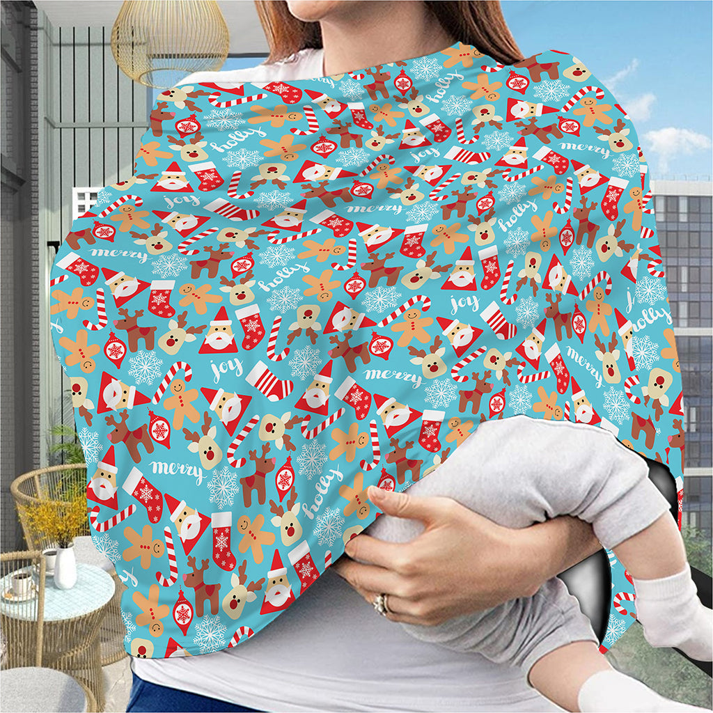 Cute Christmas Elements Pattern Print Baby Seat Cover
