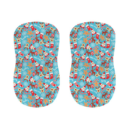 Cute Christmas Elements Pattern Print Bar Stool Covers