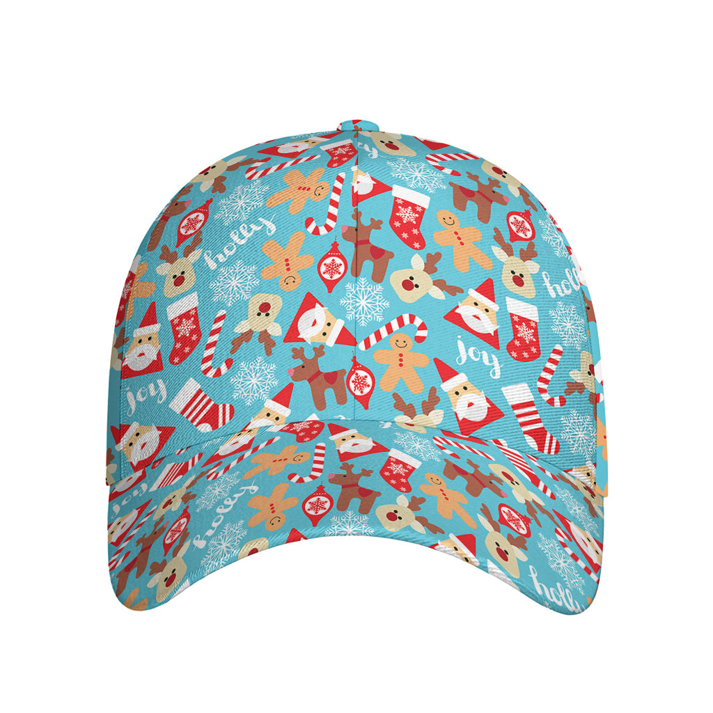Cute Christmas Elements Pattern Print Baseball Cap