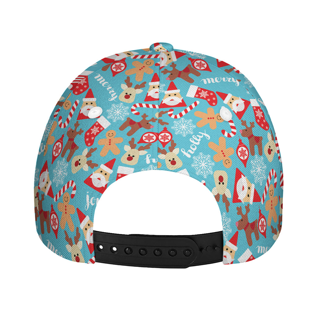 Cute Christmas Elements Pattern Print Baseball Cap