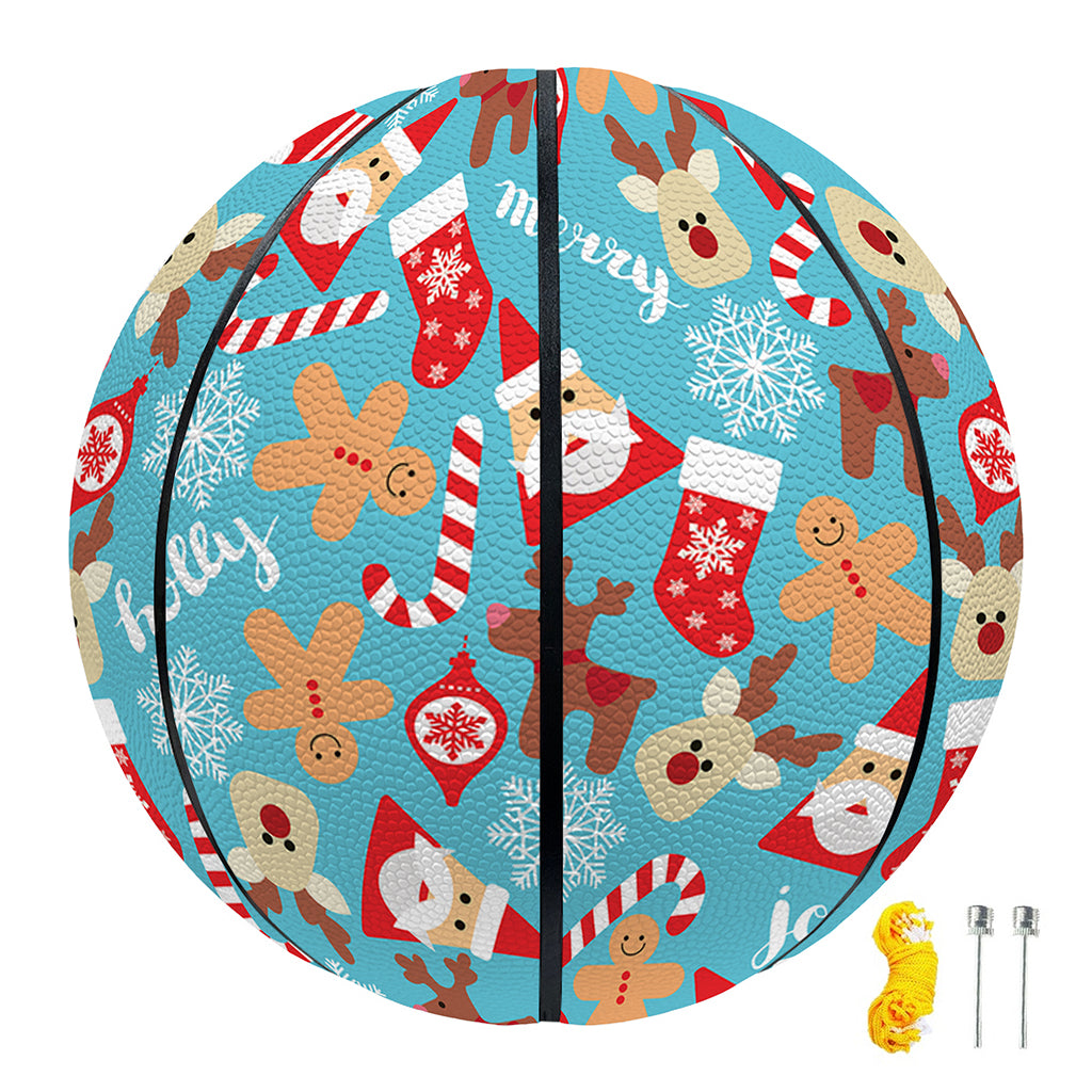 Cute Christmas Elements Pattern Print Basketball