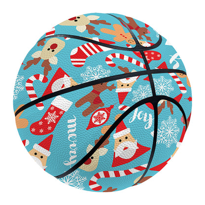 Cute Christmas Elements Pattern Print Basketball