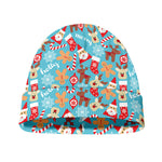 Cute Christmas Elements Pattern Print Beanie