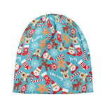 Cute Christmas Elements Pattern Print Beanie