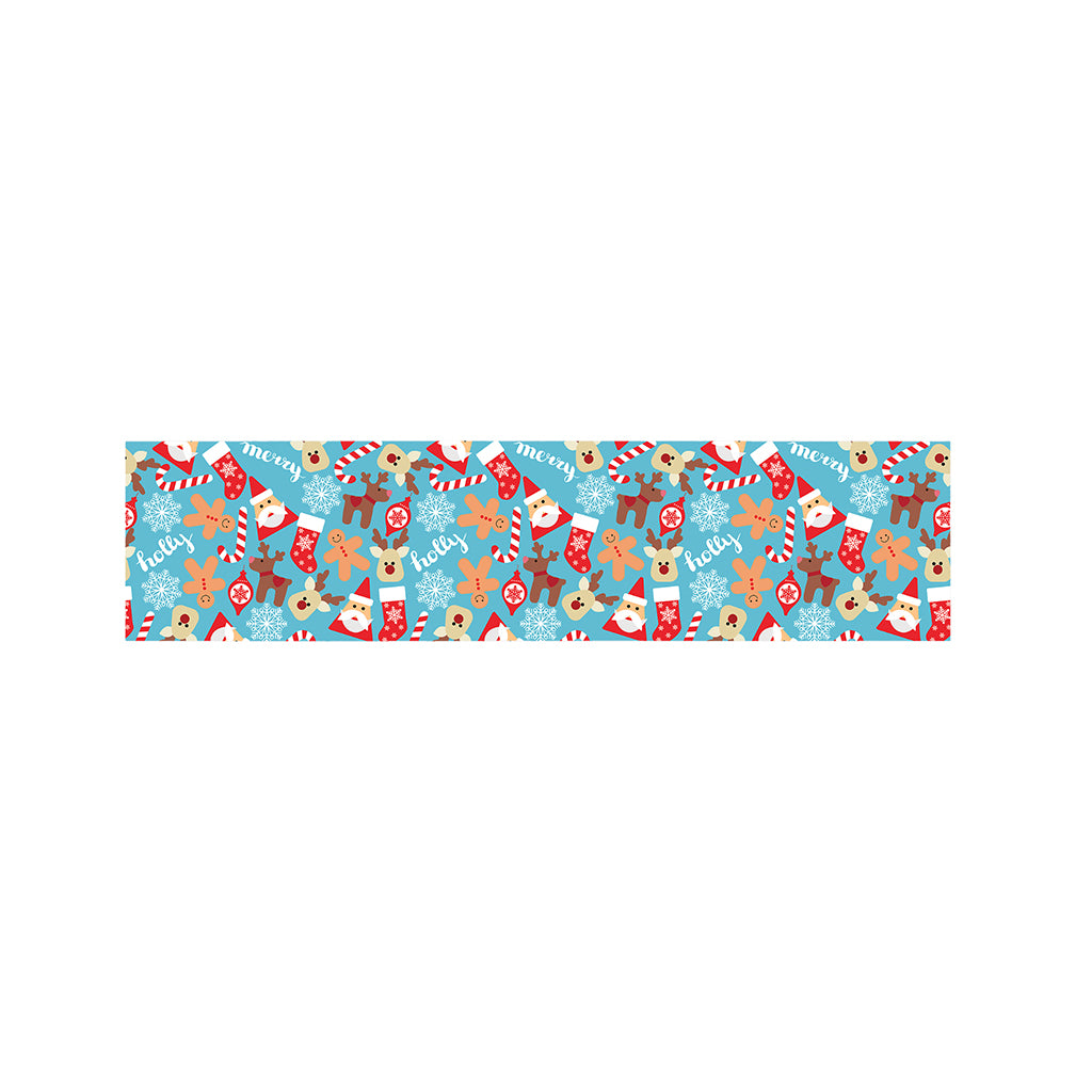 Cute Christmas Elements Pattern Print Bed Runner