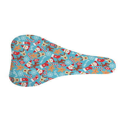 Cute Christmas Elements Pattern Print Bicycle Seat Cover