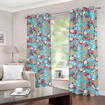 Cute Christmas Elements Pattern Print Blackout Grommet Curtains