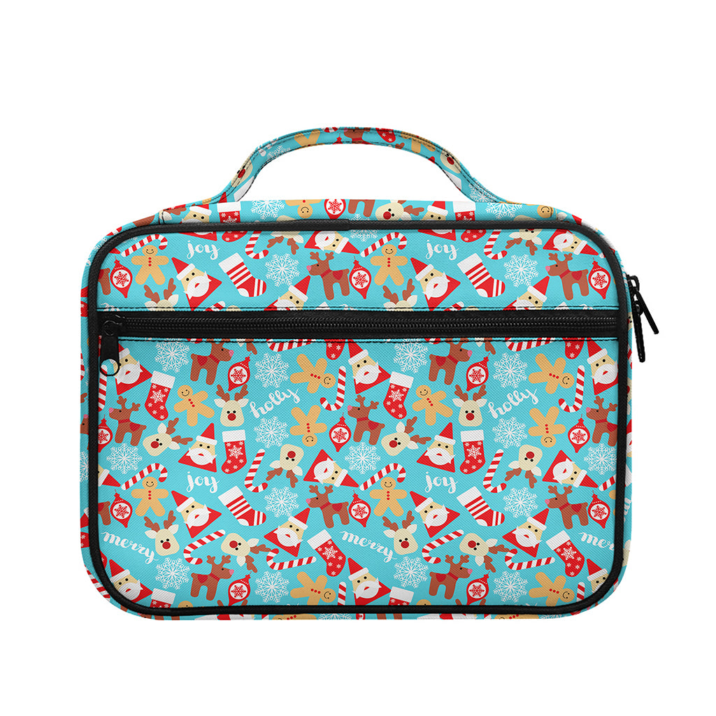 Cute Christmas Elements Pattern Print Briefcase Bible Bag