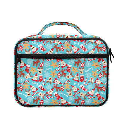 Cute Christmas Elements Pattern Print Briefcase Bible Bag