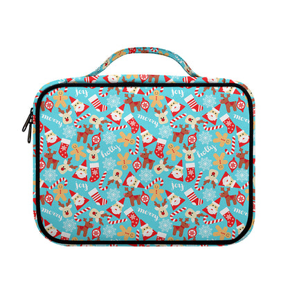 Cute Christmas Elements Pattern Print Briefcase Bible Bag